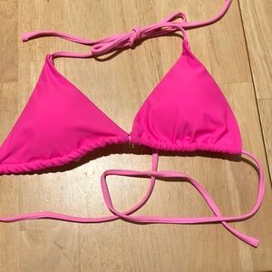 Vibrant Pink Triangle Bikini Top and bottom